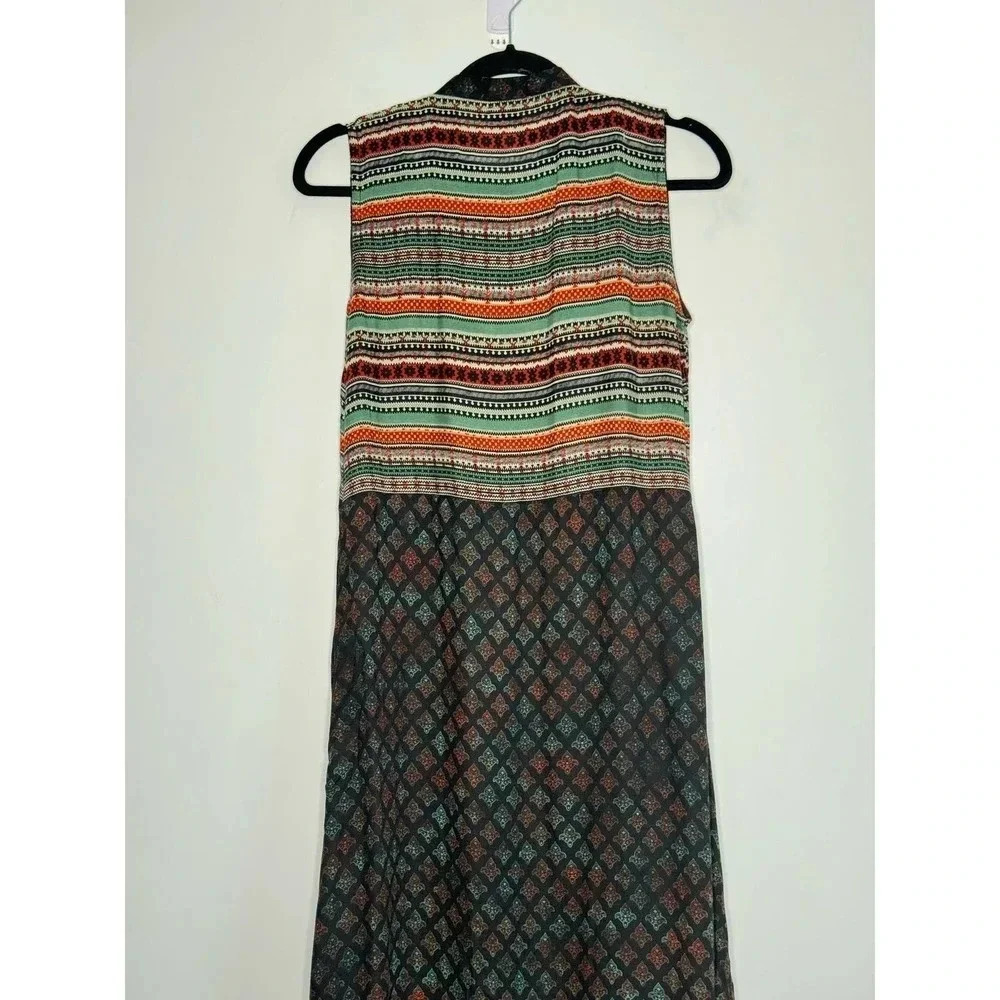 Soch Midi Button Down Patchwork Dress Boho Dress … - image 4